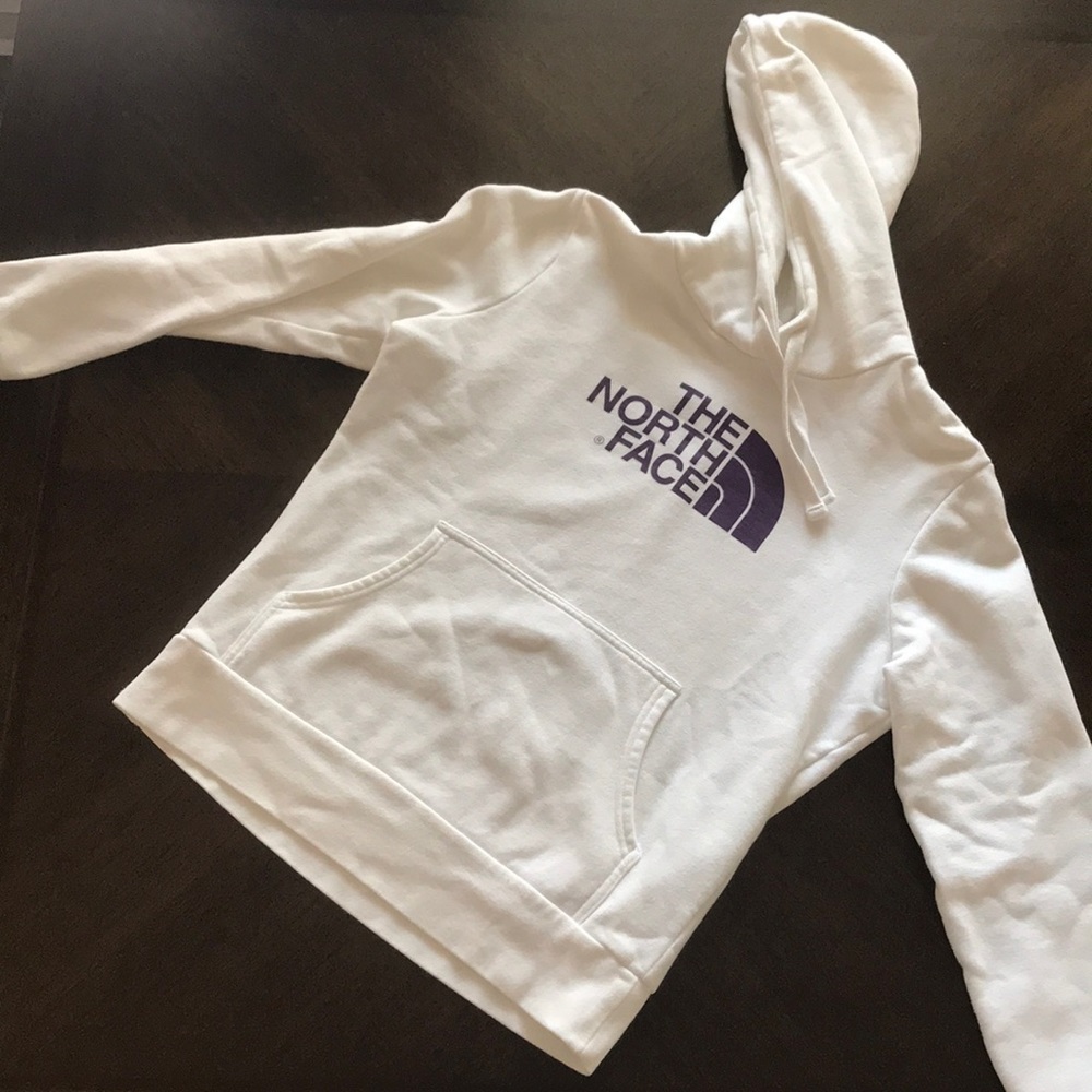 Medium White and Purple The North Face Hoody